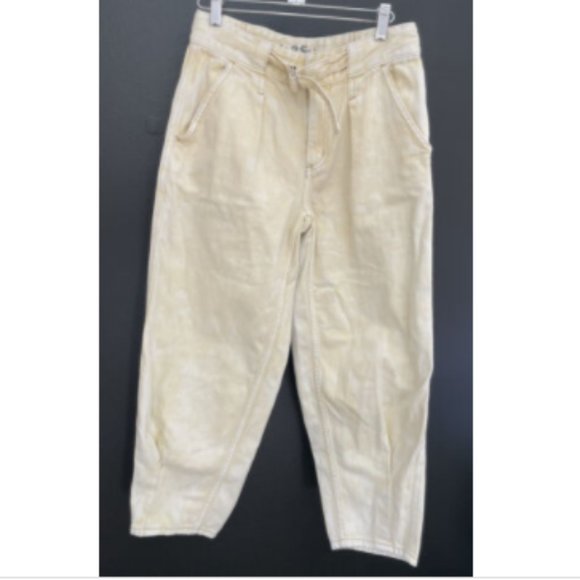 Free People Boho High Waisted Crop PLEATEDPANTS 25 - Picture 1 of 6